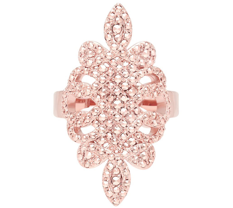 Dallas Prince 14K Gold Clad Marcasite Harmony R ing — View 9