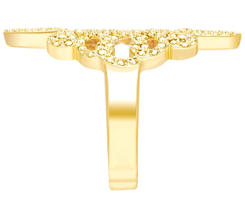 Dallas Prince 14K Gold Clad Marcasite Harmony R ing — View 4