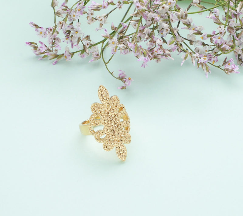 Dallas Prince 14K Gold Clad Marcasite Harmony R ing — View 5