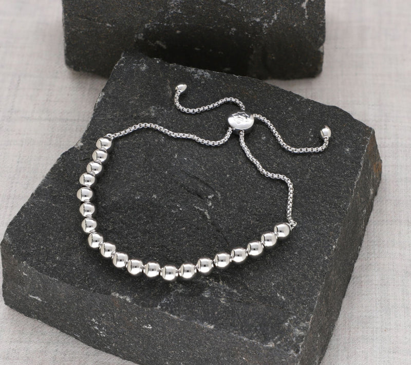 Elyse Ryan Sterling Silver Adjustable Bead Brac elet — View 6