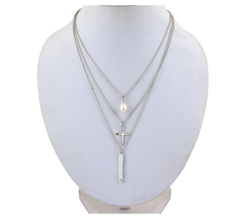 Affinity Gems Cultured Pearl & White Topaz Necklace, Sterling — View 4