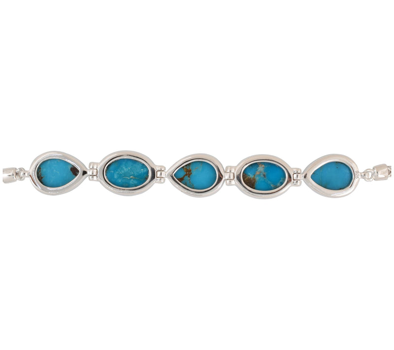 Affinity Gems Turquoise Station Bracelet, Sterling Silver — View 6