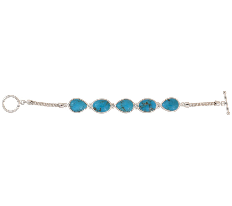 Affinity Gems Turquoise Station Bracelet, Sterling Silver — View 3