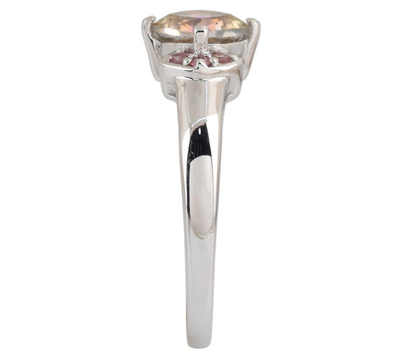 Affinity Gems Yellow Quartz & Pink Tourmaline Ring, Sterling — View 7