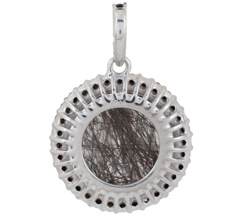 Affinity Gems Spinel & Black Rutile Quartz Pendant, Sterling — View 6