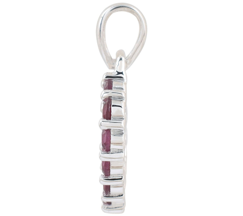 Affinity Gems Rhodolite Heart Pendant, Sterling Silver — View 5