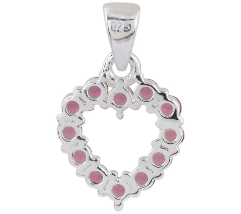 Affinity Gems Rhodolite Heart Pendant, Sterling Silver — View 6