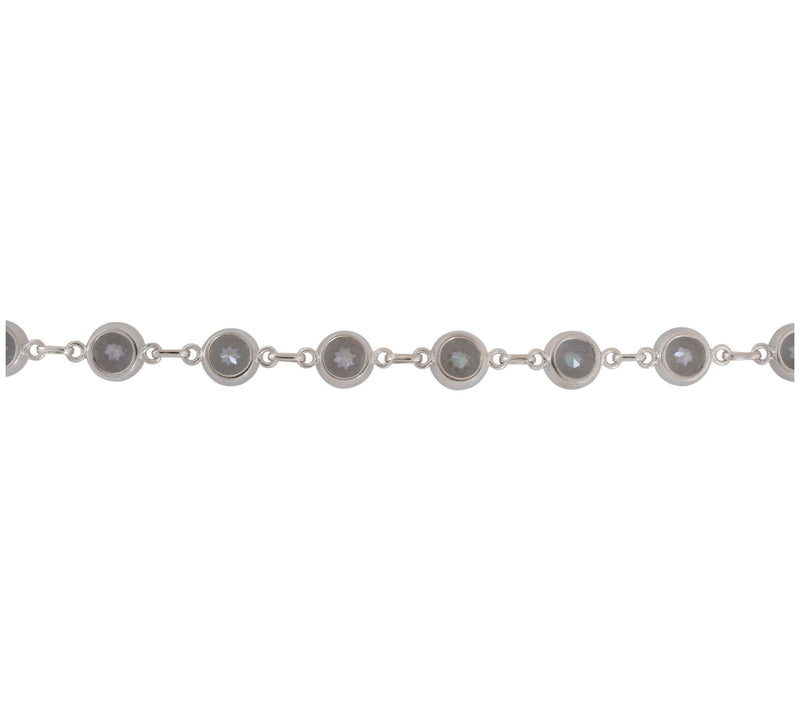 Affinity Gems Green Coated Quartz Station Bracelet, Sterling — View 6