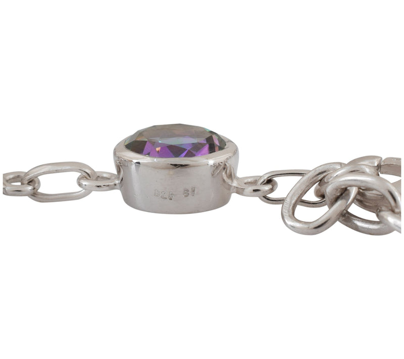 Affinity Gems Green Coated Quartz Station Bracelet, Sterling — View 8