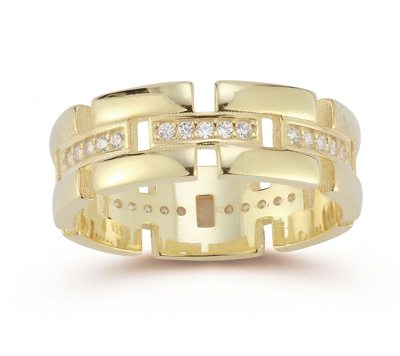 Sterlina Silver Bold Link Ring, Sterling — View 4
