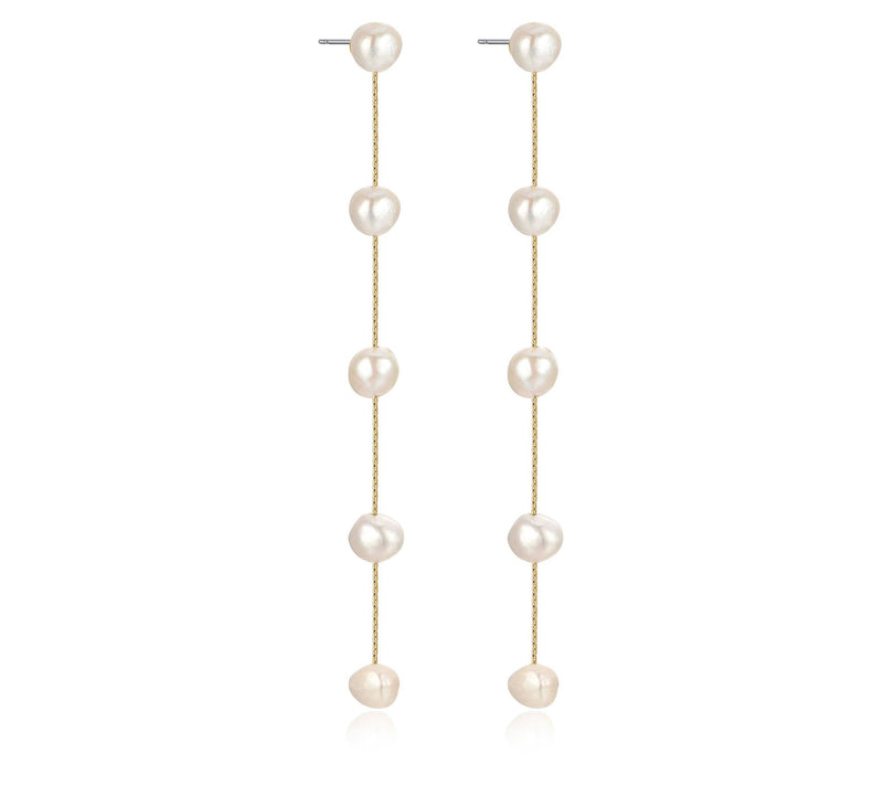 Ettika Dripping Cultured Pearl Drop Earrings — View 2