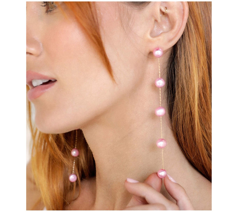 Ettika Dripping Cultured Pearl Drop Earrings — View 5