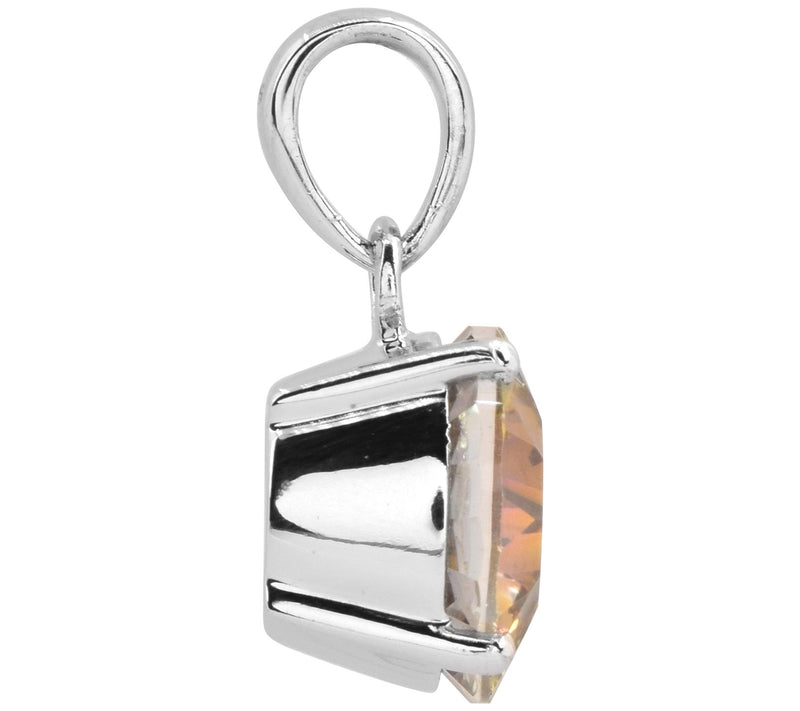 Affinity Gems Yellow Coated Quartz Pendant, Sterling Silver — View 5