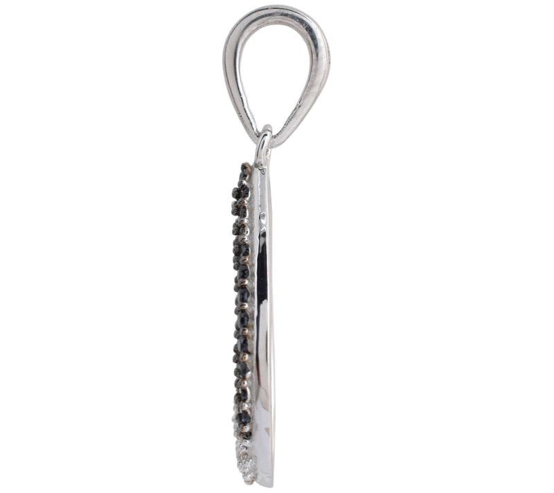 Affinity Gems Black Spinel & White Topaz Pendant, Sterling — View 5