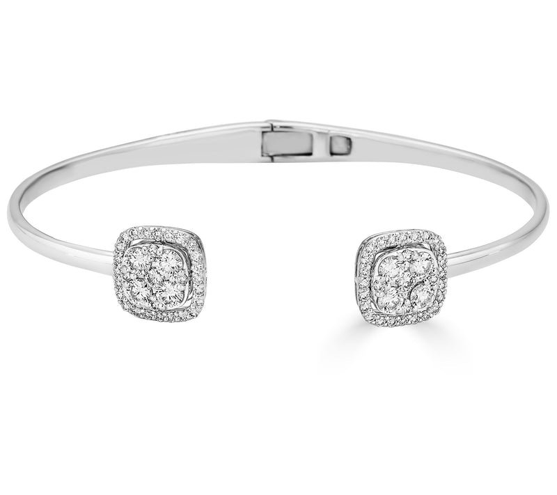 Vida Lab Diamonds Lab Created Nita Open HingedBangle, 14K — Main view