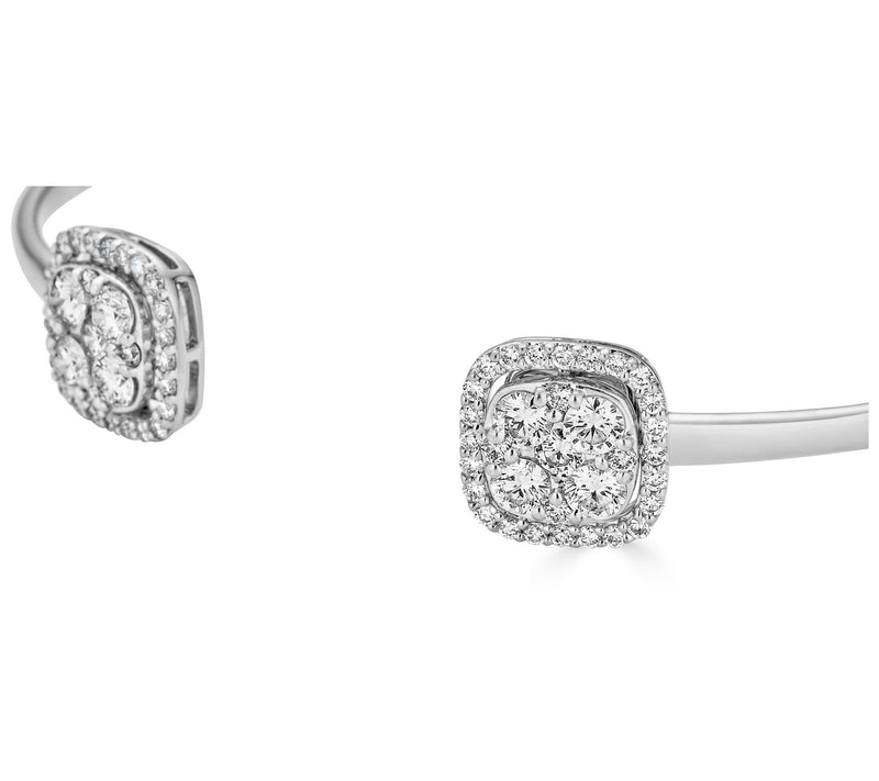Vida Lab Diamonds Lab Created Nita Open HingedBangle, 14K — View 2
