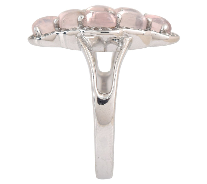Affinity Gems Rose Quartz & White Topaz Ring, Sterling — View 7