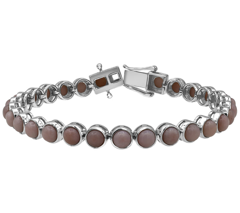 Affinity Gems Round Gemstone Tennis Bracelet, Sterling Silver — View 7