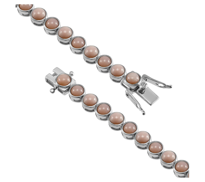 Affinity Gems Round Gemstone Tennis Bracelet, Sterling Silver — View 9