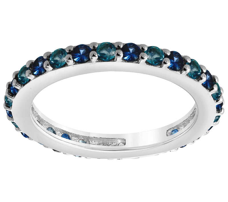 Affinity Gems Multi-Gemstone Band Ring, Sterling Silver — View 8