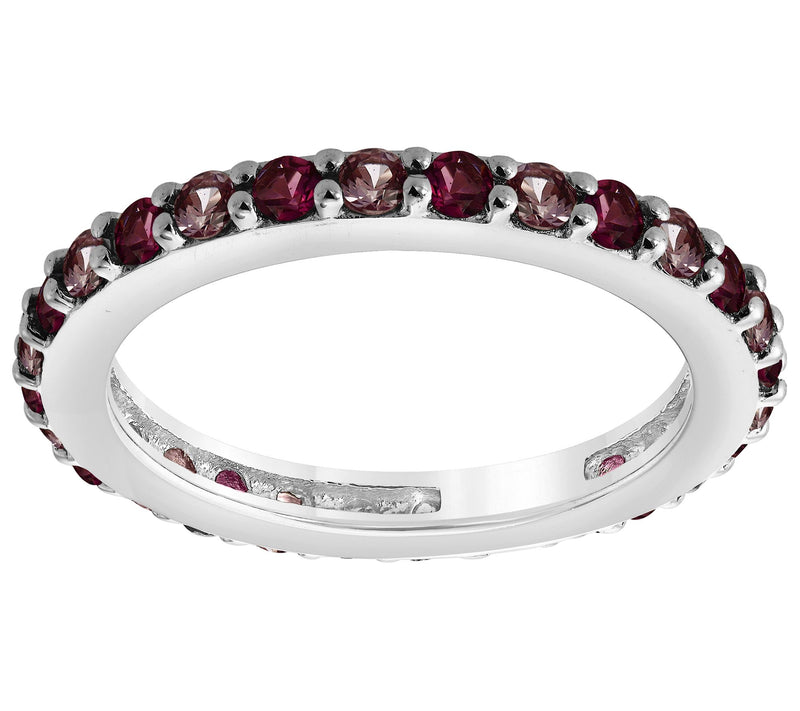 Affinity Gems Multi-Gemstone Band Ring, Sterling Silver — View 2