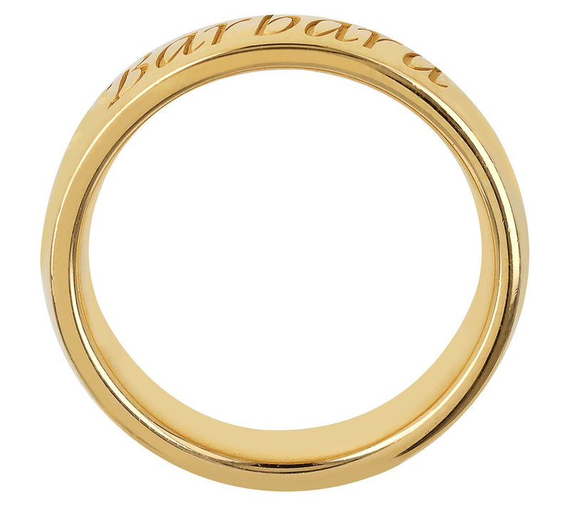 Italian Silver Personalized 5mm Band Ring — View 4