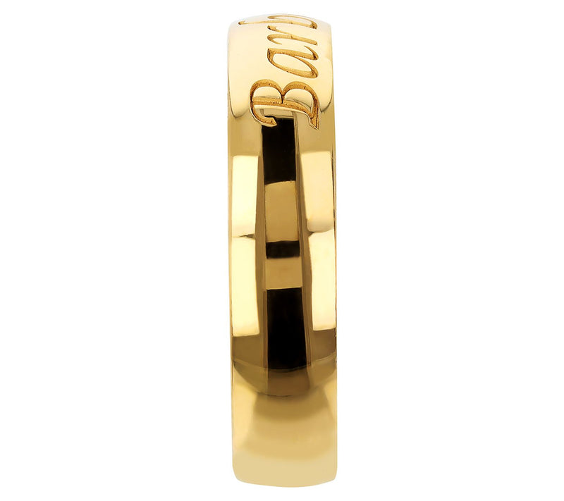 Italian Silver Personalized 5mm Band Ring — View 2