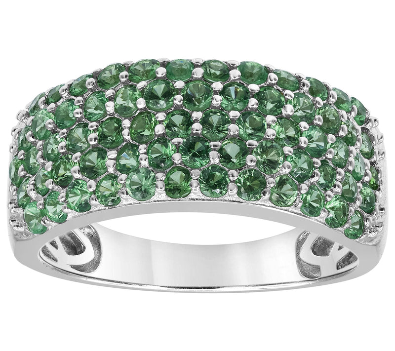 Affinity Gems Multi-Row Tsavorite Ring, Sterling Silver — Main view