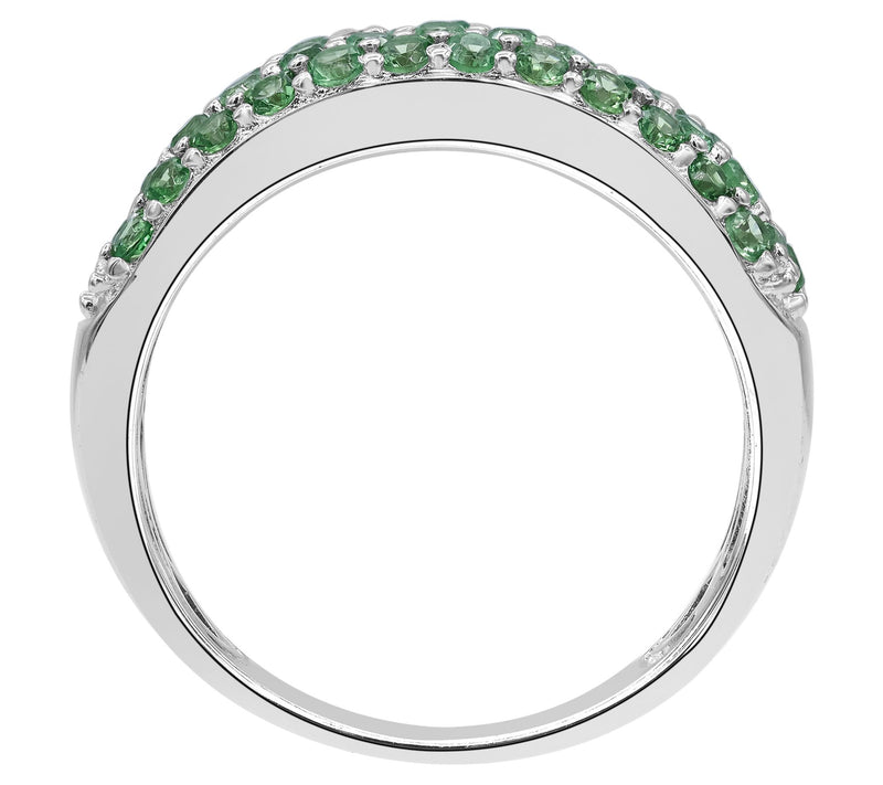 Affinity Gems Multi-Row Tsavorite Ring, Sterling Silver — View 4