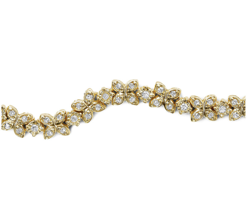 Haus of Brilliance 0.25 cttw Diamond Bracelet,8K Gold Plated — View 4