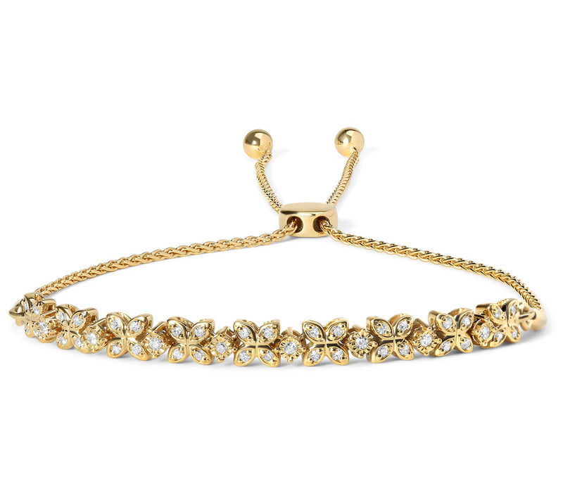 Haus of Brilliance 0.25 cttw Diamond Bracelet,8K Gold Plated — View 3