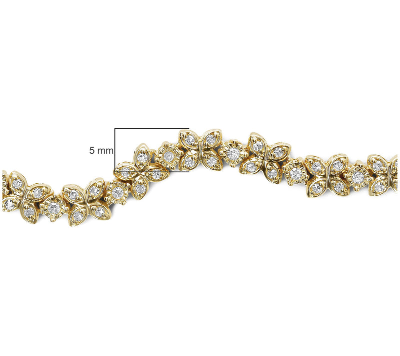 Haus of Brilliance 0.25 cttw Diamond Bracelet,8K Gold Plated — View 8
