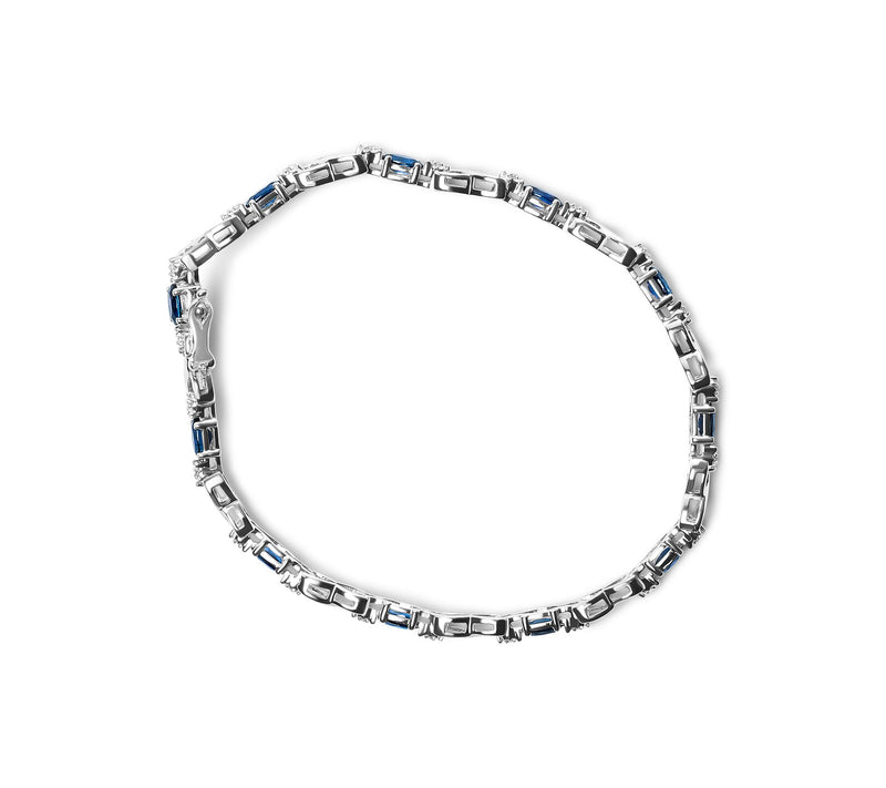 Haus of Brilliance Sapphire & Diamond Accent Bracelet, 10K — View 5