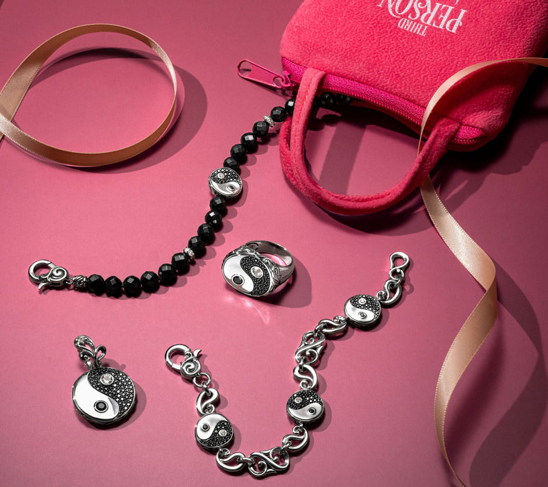 Third Person Sterling Silver Creative Soul Yin Yang Bracelet — View 2