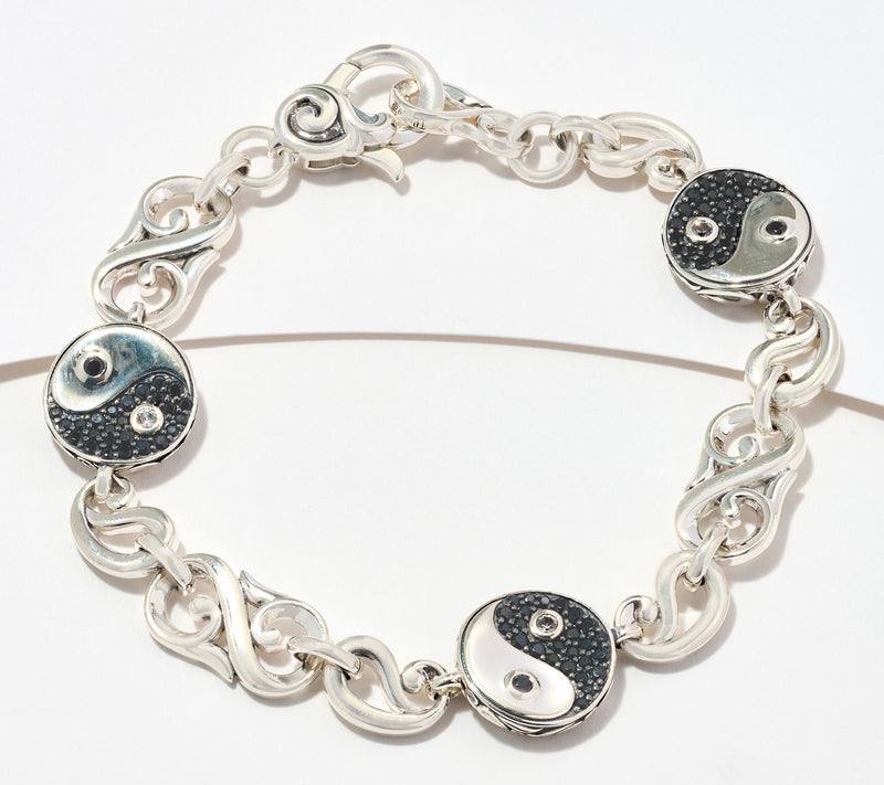 Third Person Sterling Silver Creative Soul Yin Yang Bracelet — Main view