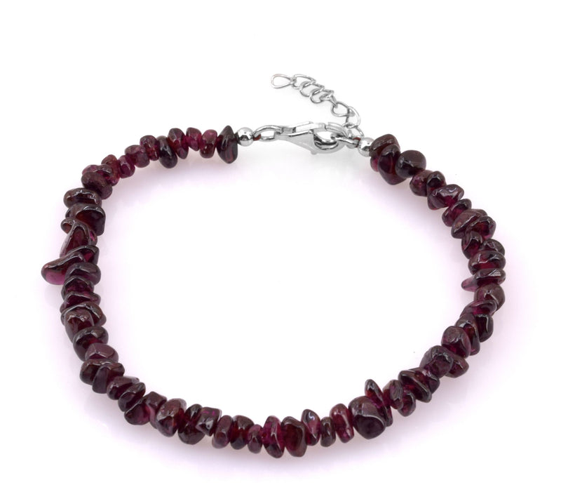 Sterling Silver Uncut Multi-Gemstone Beaded Bracelet — View 8