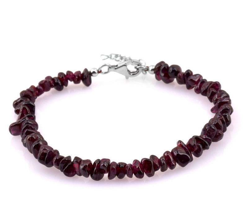 Sterling Silver Uncut Multi-Gemstone Beaded Bracelet — View 5