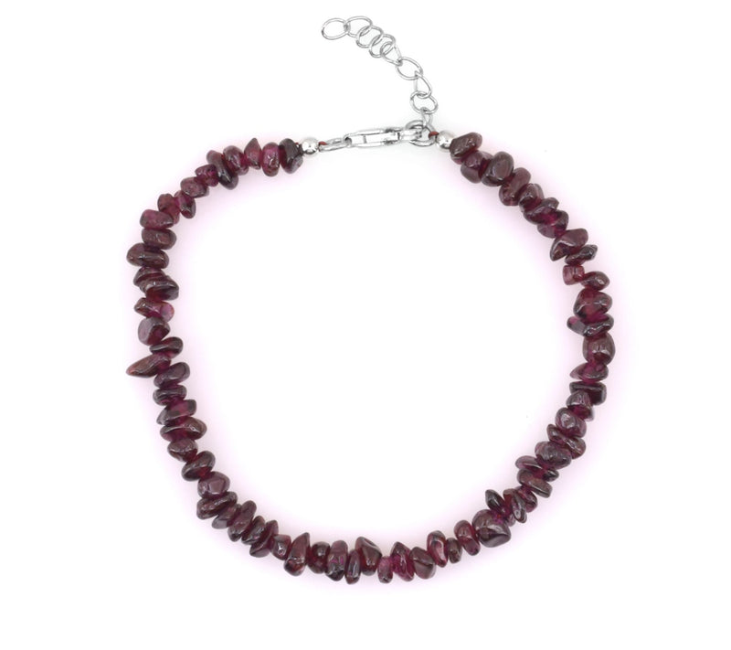 Sterling Silver Uncut Multi-Gemstone Beaded Bracelet — View 9