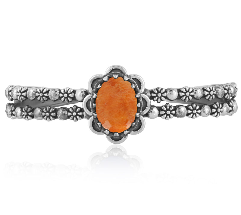 American West Sterling Double Row Gemstone Cuff — View 8