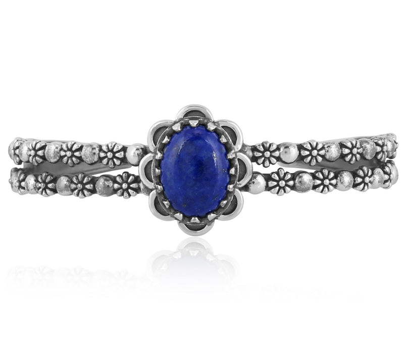 American West Sterling Double Row Gemstone Cuff — Main view