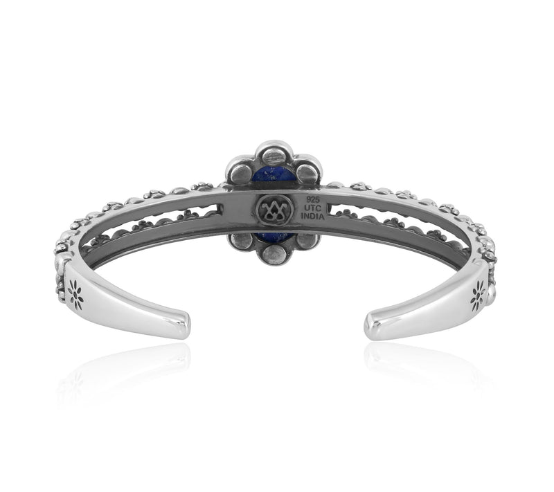 American West Sterling Double Row Gemstone Cuff — View 3