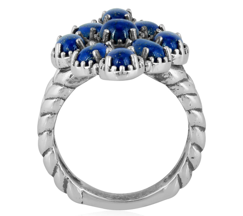 American West Sterling Gemstone Cluster Ring — View 3