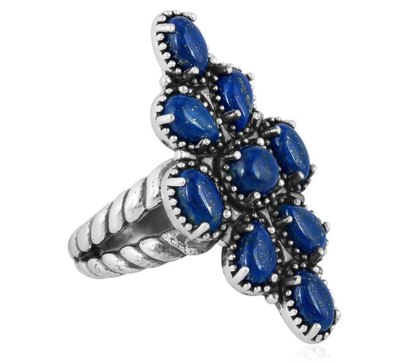 American West Sterling Gemstone Cluster Ring — View 11