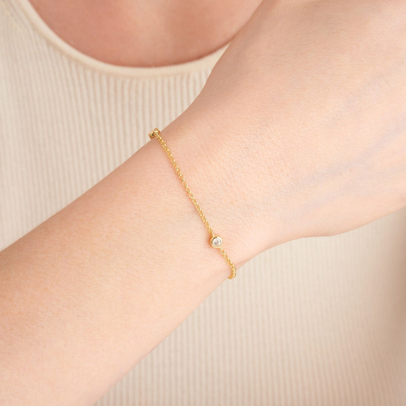 LuxLab 0.25 cttw Lab Grown Diamond Bracelet, 18K Gold Plated — View 5