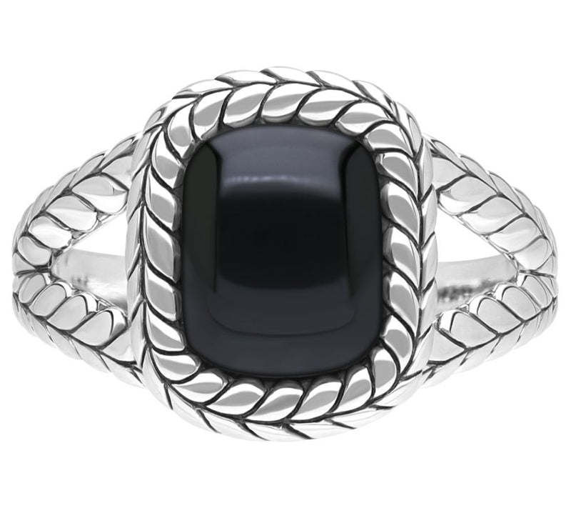 Tiffany Kay Studio Sterling Herringbone Cushion Gemstone Ring — View 8