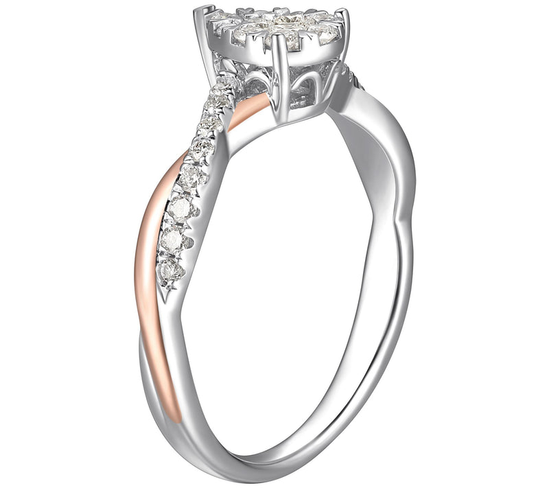 LuxLab 0.40 cttw Lab Grown Diamond Pear Cut Rin g, Sterling — View 5