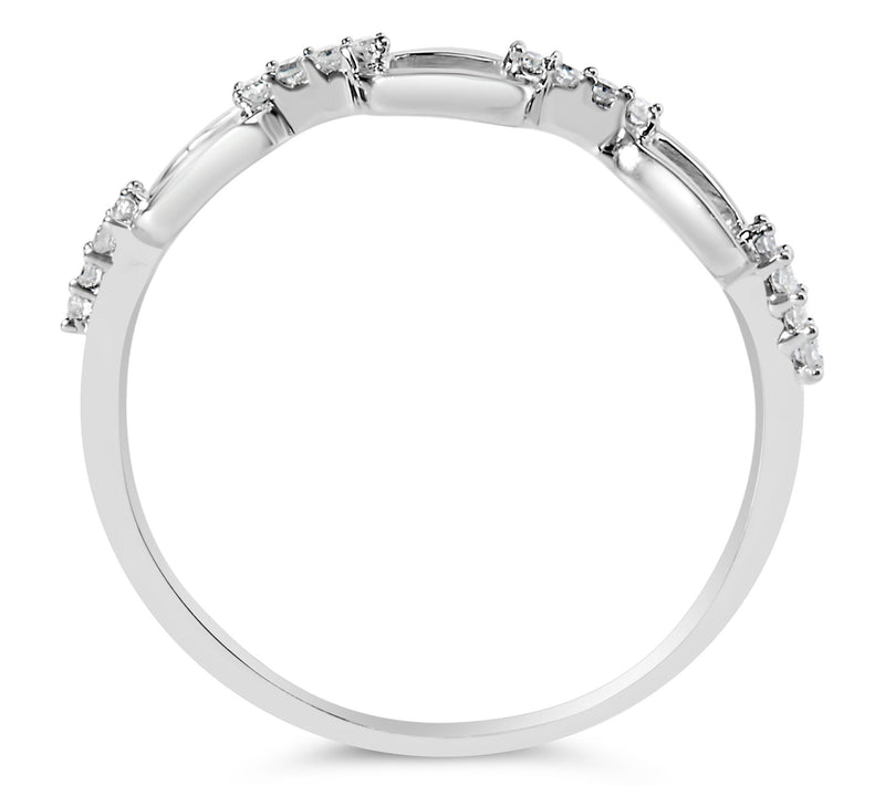 Haus of Brilliance Diamond Accent Paperclip Ring, Sterling — View 7