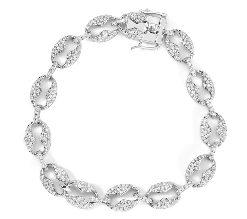 Haus of Brilliance 1.50 cttw Diamond Link Brace let, 14K Gold — View 4