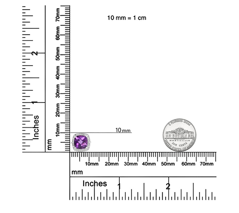 Haus of Brilliance Amethyst & Diamond Bracelet,  Sterling — View 7