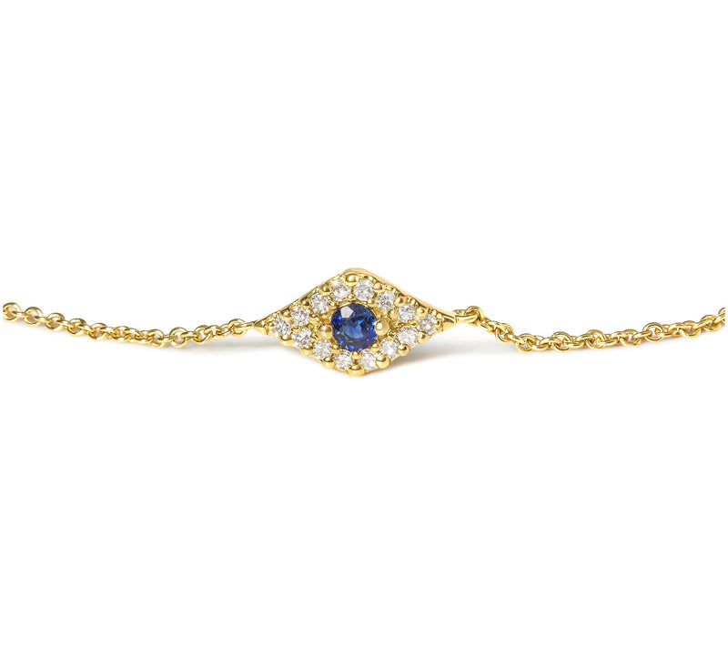 Haus of Brilliance Sapphire & Diamond Link Bracelet,10K — View 4